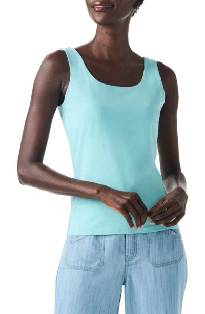 Nic + Zoe Shelf Bra Perfect Tank In River In Blue
