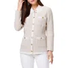 Nic + Zoe Perfectly Polished Knit Jacket In Cream Mix