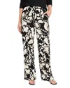 Nic + Zoe Nic+zoe Evening Petal Wide Leg Linen Blend Pants In Black Multi