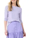 Nic + Zoe Nic+zoe Petite 3/4 Sleeve Stripe Boat T-shirt