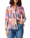 Nic + Zoe Crinkle Button-up Cotton Shirt