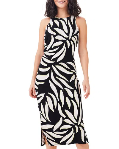 Nic + Zoe Breezy Leaves Dress In Black Multi