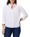 Nic + Zoe Nic+zoe Collared Lace Jacquard Knit Top In White