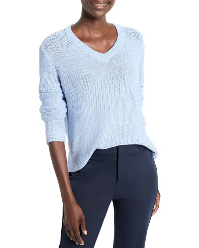 Nic + Zoe Nic+zoe Petite Crimpy Cord Sweater In Blue
