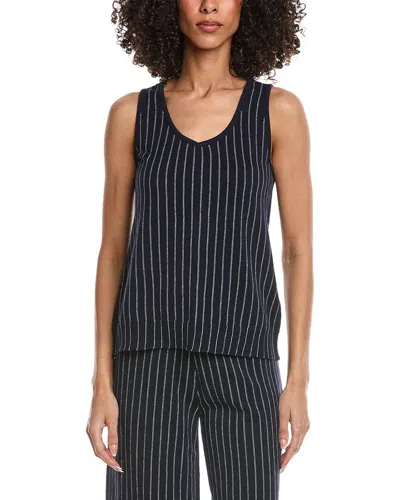 Nic + Zoe Nic+zoe Petite Destination Stripe Knit Top In Blue