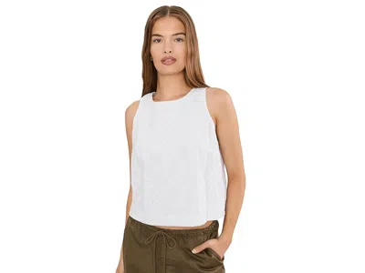 Nic + Zoe Petite Diamond Eyelet Top Women's Clothing Paper White: Ps