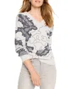 Nic + Zoe Nic+zoe Direction Drift Sweater In Multi