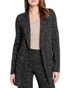Nic + Zoe Nic+zoe Petite Dotty Grid Zip Jacket In Black