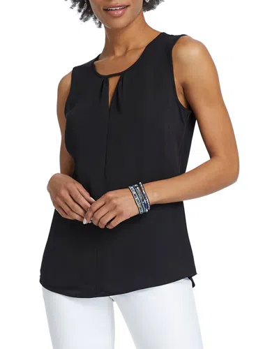 Nic + Zoe Nic+zoe Petite Easy Keyhole Top In Black