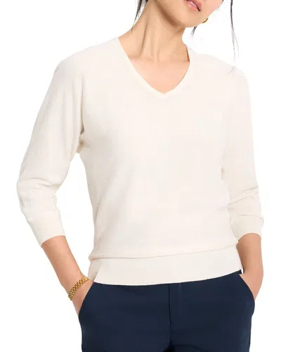 Nic + Zoe Nic+zoe Petite Easy V-neck Sweater In White