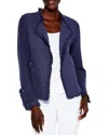 Nic + Zoe Fringe Mix Jacket In Blue