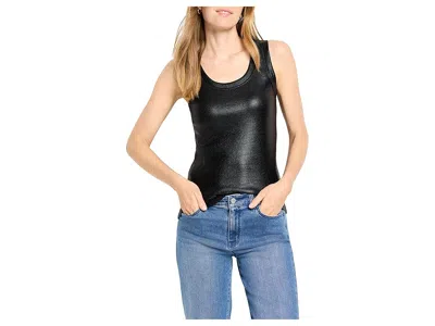 Nic + Zoe Petite Glazed Rib Tank Top In Black