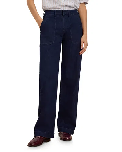 Nic + Zoe Nic+zoe Petite Highland High Rise Wide Leg Jeans In Midnight In Blue