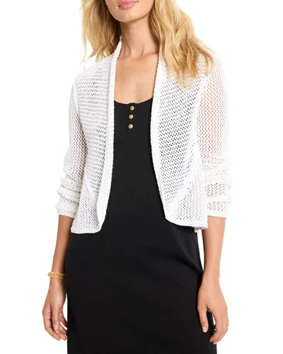 Nic + Zoe Nic+zoe Petite Mesh Cocoon Cardigan In White