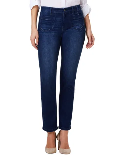NIC + ZOE NIC+ZOE PETITE MID RISE STRAIGHT POCKET JEANS