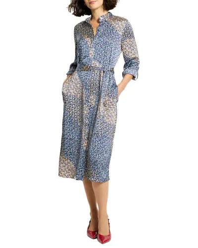 Nic + Zoe Nic+zoe Petite Monogram Mix Blair Dress In Blue