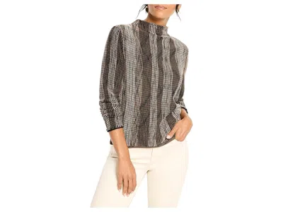 Nic + Zoe Petite Ombre Pixel Knit Sweater In Brown