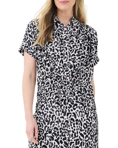 Nic + Zoe Nic+zoe Petite Onyx Animal Top In Black