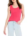 Nic + Zoe Nic+zoe Petite Perfect Knit Rib Scoop Tank In Pink