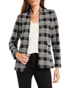 Nic + Zoe Nic+zoe Petite Perfectly Plaid Knit Linen-blend Blazer