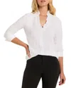 Nic + Zoe Nic+zoe Petite Ruffled Around Shirt In Neutral