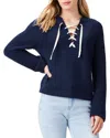 Nic + Zoe Nic+zoe Petites Sailor V Neck Sweater In Blue