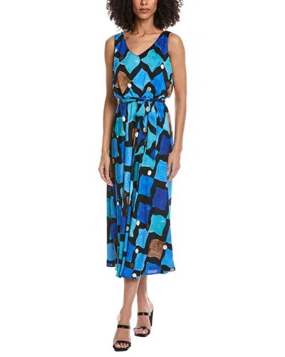 Nic + Zoe Nic+zoe Petite Sea Glass Bianca Dress In Blue