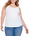 Nic + Zoe Nic+zoe Petite Shirt Tail Perfect Tank In White