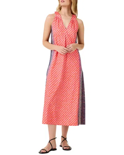 Nic + Zoe Nic+zoe Spotty Stripes Sleeveless Midi Dress In Pink Multi