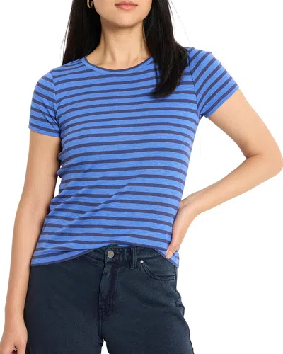 Nic + Zoe Nic+zoe Petite Striped T-shirt In Blue