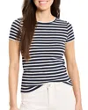 Nic + Zoe Nic+zoe Petite Striped T-shirt In Brown