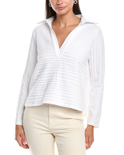 Nic + Zoe Petite Textured Stripe Polo