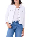 Nic + Zoe Womens Lightweight Fringed Utility Jacket