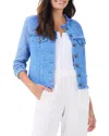 Nic + Zoe Nic+zoe Petite Utility Fringe Mix Knit Jacket In True Blue