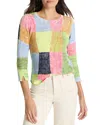Nic + Zoe Nic+zoe Petites Colorfield Sweater In Green Multi