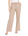 Nic + Zoe Nic+zoe Eliot Cotton & Linen Wide Leg Pants In Brown Mix