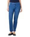 Nic + Zoe Nic+zoe Petites High Rise Straight Trouser Jeans In Gulfstream In Gulfstream