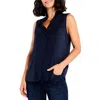 Nic + Zoe Ruffled Around Sleeveless Top In Multi