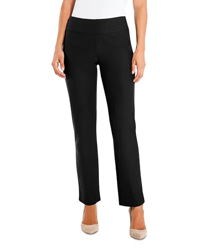 Nic + Zoe Wonderstretch Slim Straight Pants In Black Onyx