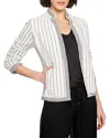 Nic + Zoe Nic+zoe Pinstripe Notch Collar Knit Jacket