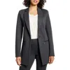 Nic + Zoe Nic+zoe Pinstripe Ponte Zip Jacket In Gray