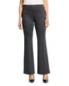 Nic + Zoe Nic+zoe Pinestripe Ponte Bootcut Pants In Grey Multi