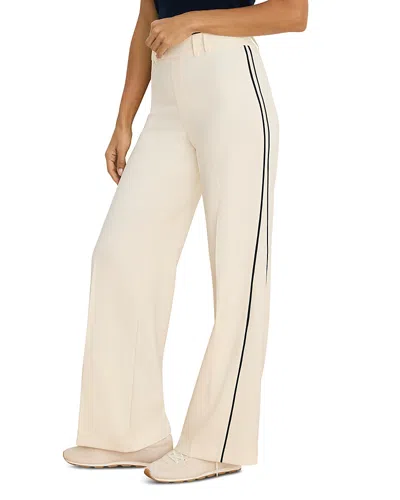 Nic + Zoe Nic+zoe Piped Sleek Stretch Wide Leg Pants In White