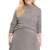 Nic + Zoe Pixel Knit Sweater In Cream Multi In Gray