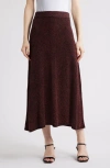 Nic + Zoe Nic+zoe Pixel Knit Midi Skirt In Brown