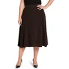 Nic + Zoe Nic+zoe Plus Pixel Knit Skirt In Brown Multi