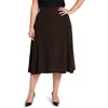 Nic + Zoe Nic+zoe Plus Pixel Knit Skirt In Brown Multi
