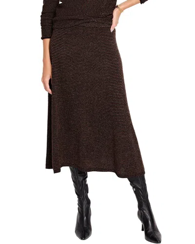 Nic + Zoe Nic+zoe Pixel Knit Skirt In Brown