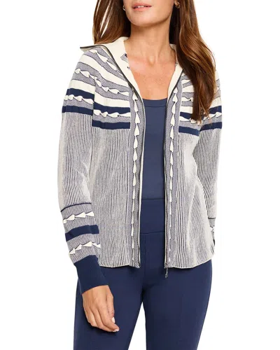 Nic + Zoe Placed Fairisle Zip Front Cardigan