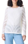 NIC + ZOE PLACED POINTELLE STITCH SWEATER
